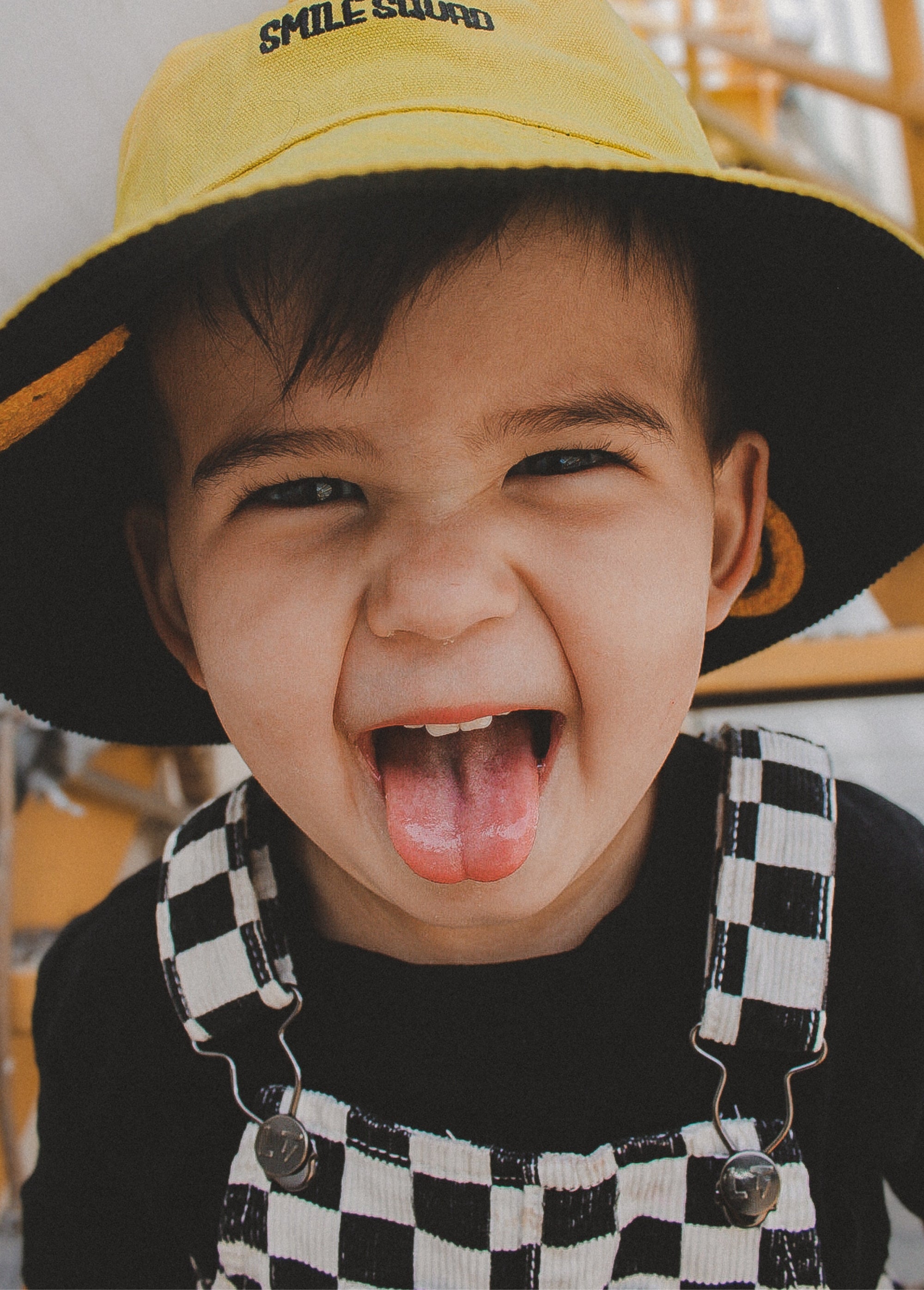 Smiley Bucket Hat Black