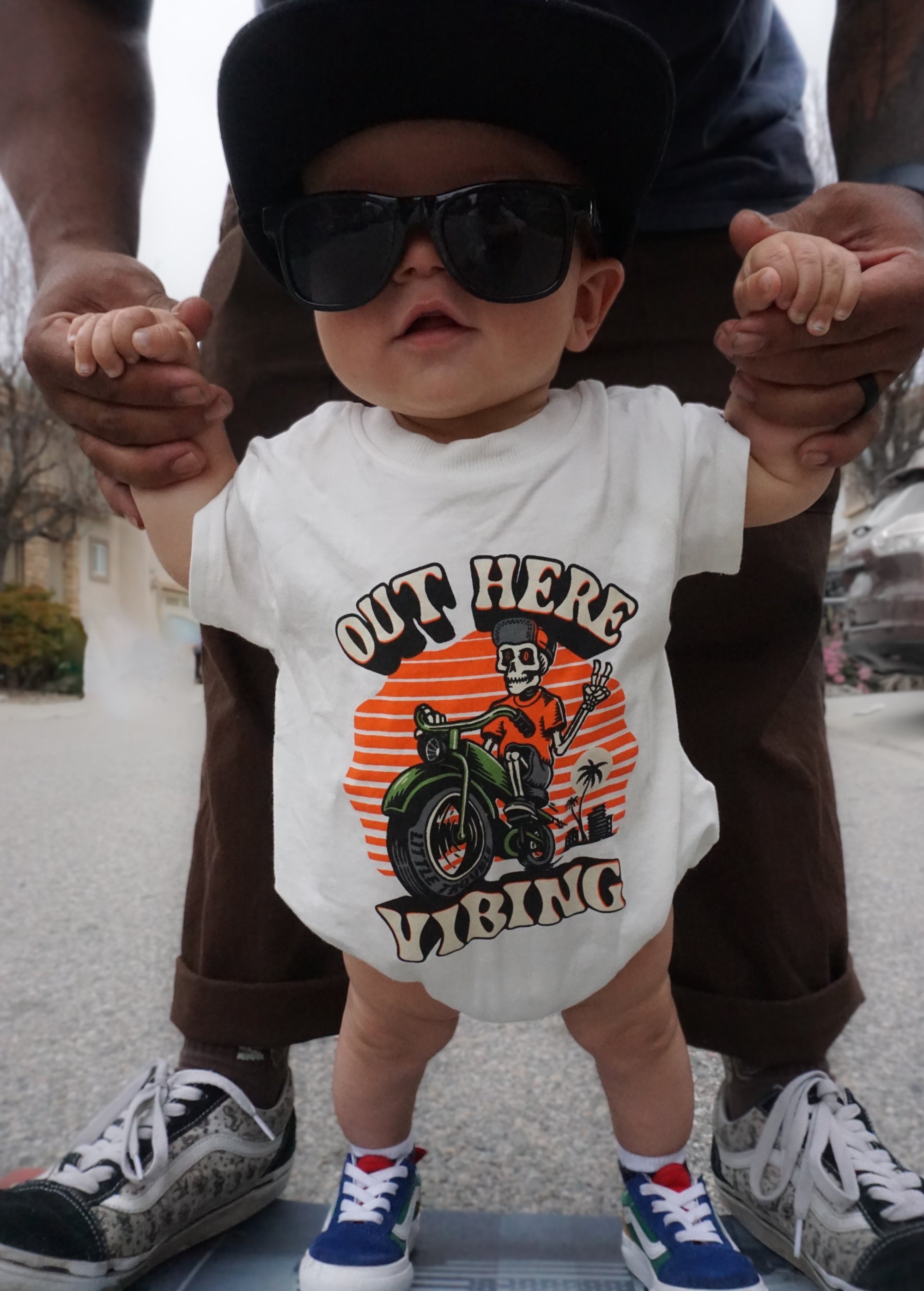 Out Here Vibing Baby Romper
