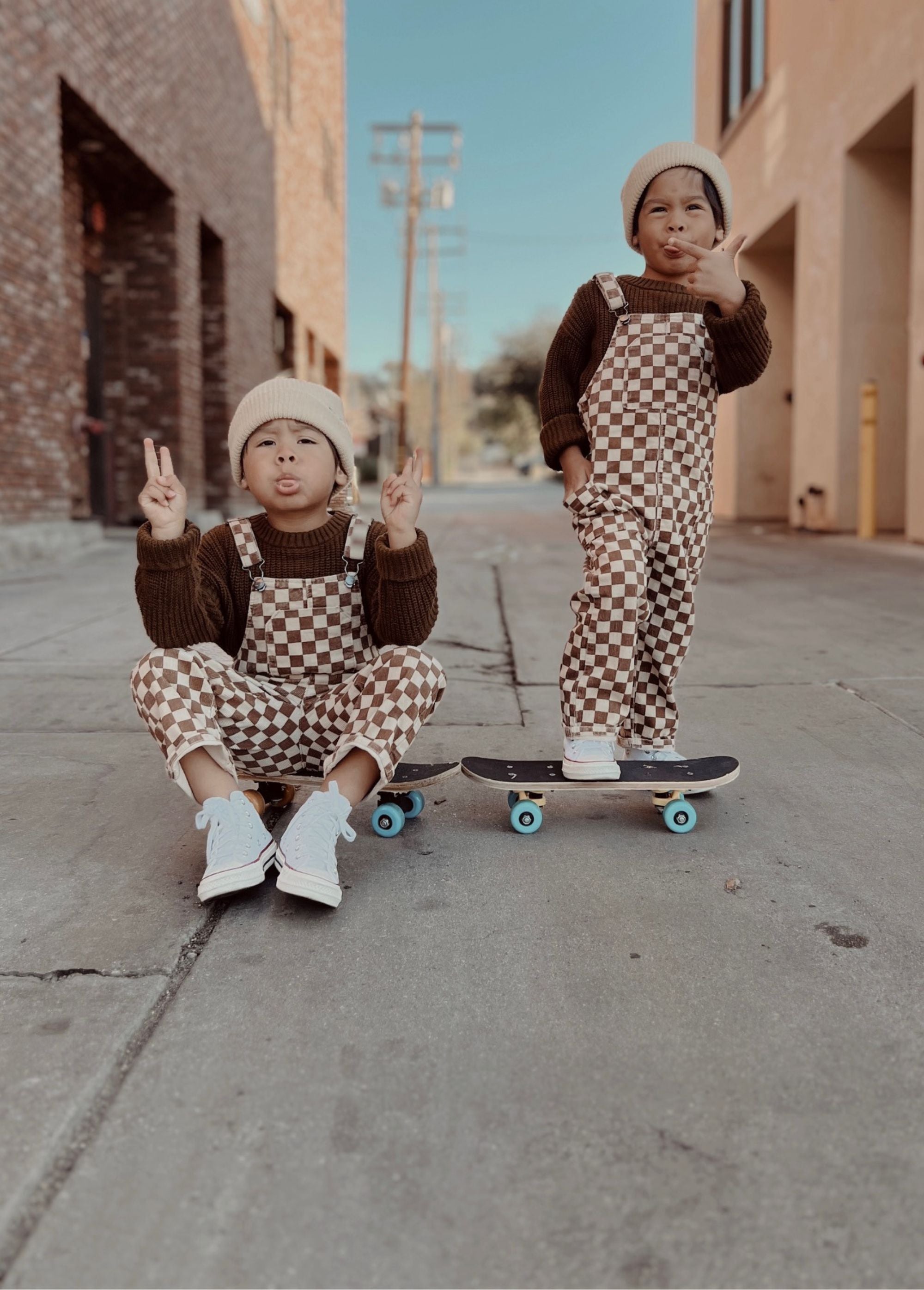 Teddy Checker Overalls