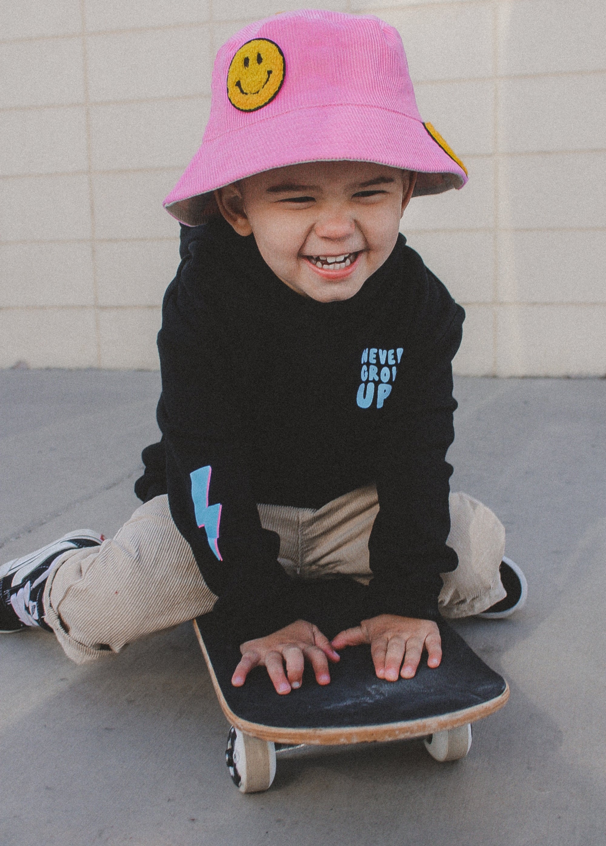 Smiley Bucket Hat Pink