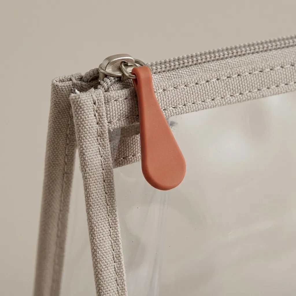 Gennemsigtig pung · 1 L, nærbillede af Drop Clip og materialet