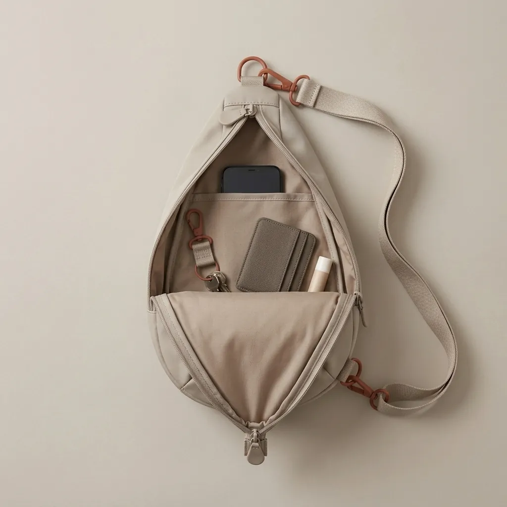 Drop 6 · Twill, opened to show the inside