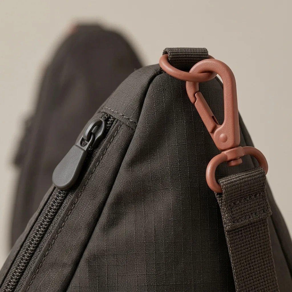 Drop 9 · Travel, Nahaufnahme von Drop Clip und Material