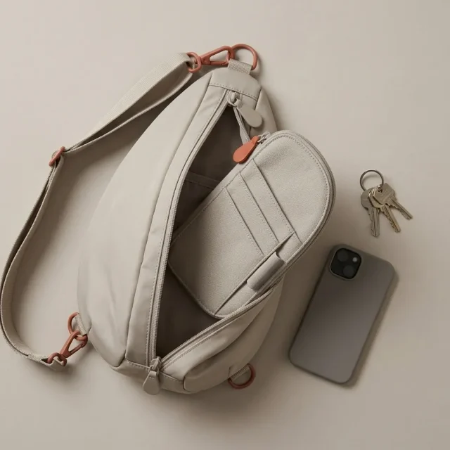 Drop Insert · Small, in use with a Drop sling bag