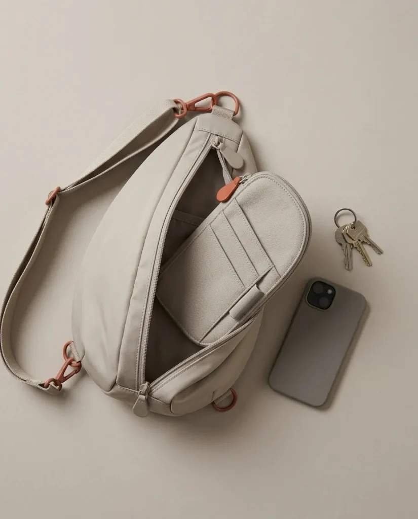 Drop Insert · Small, in use with a Drop sling bag