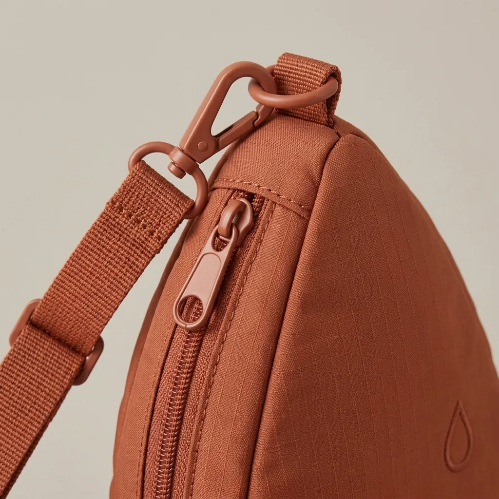 Droplet 1 · Ripstop, close-up of the Drop Clip and material