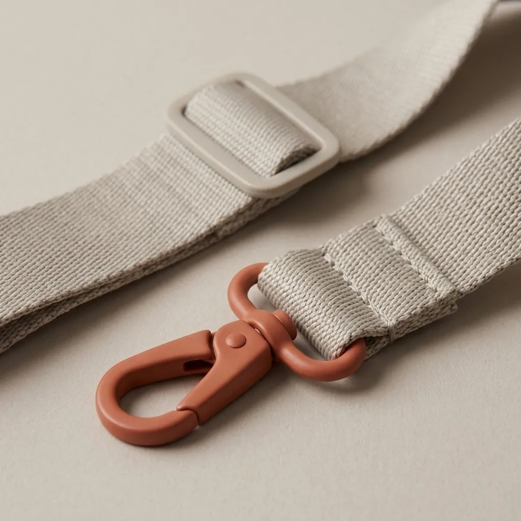 Everyday Strap · 25 mm Webbing, close-up of the Drop Clip and material