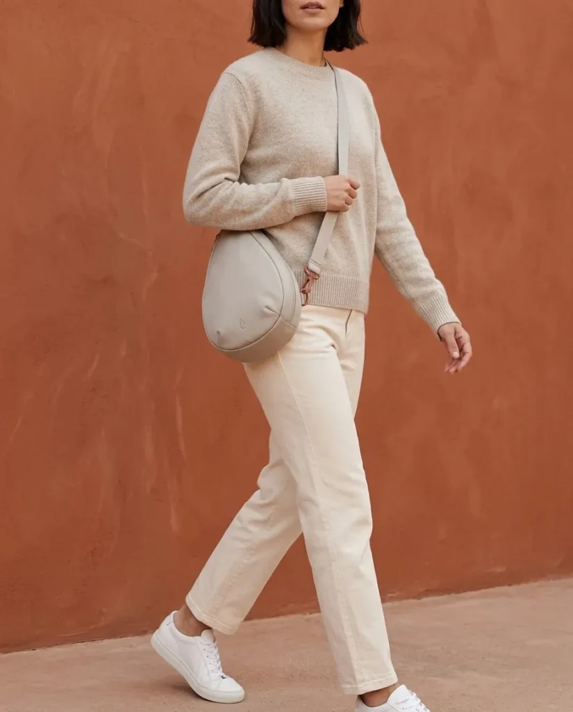 The pebble Drop 6 worn: Crossbody