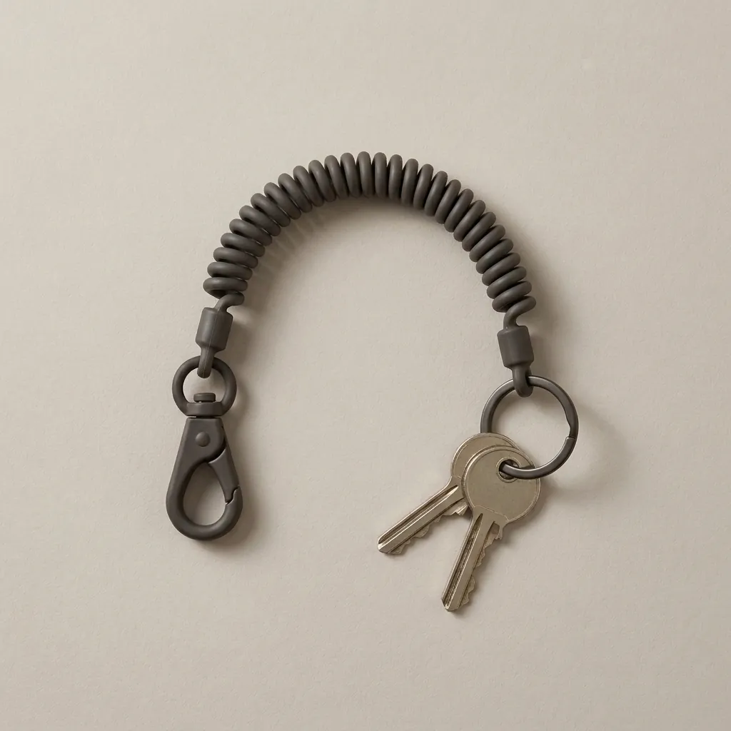 Key Leash · Coil in Charcoal