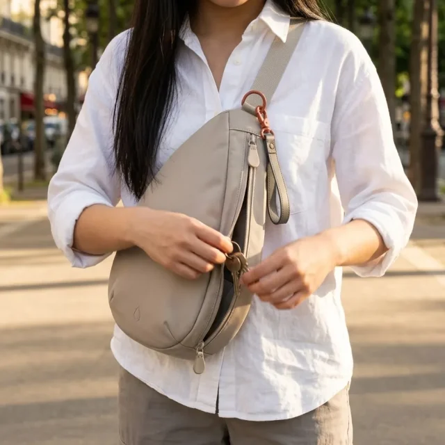 Key Leash · Smooth, in use with a Drop sling bag