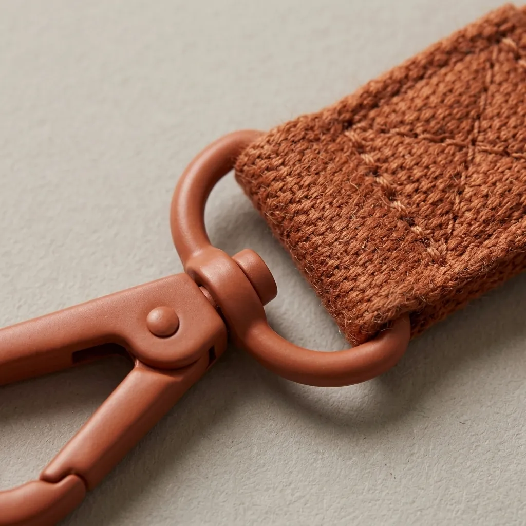 Key Leash · Webbing, close-up of the Drop Clip and material