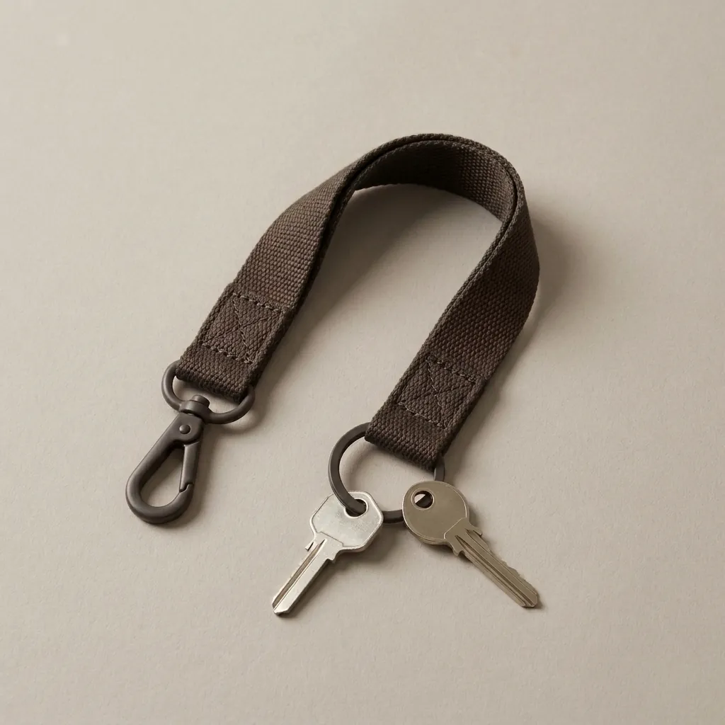 Key Leash · Webbing in Charcoal