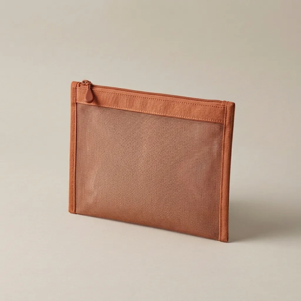 Mesh Pouch in Terracotta