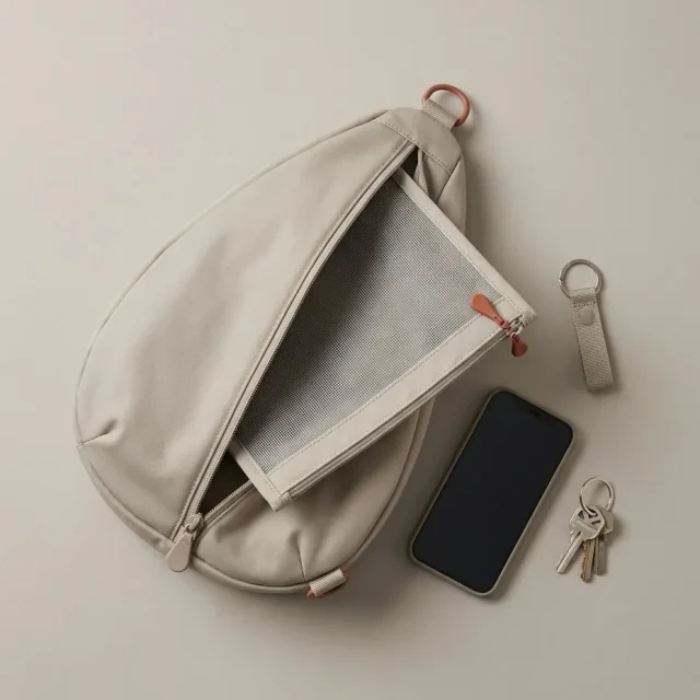 Mesh Pouch, in use with a Drop sling bag