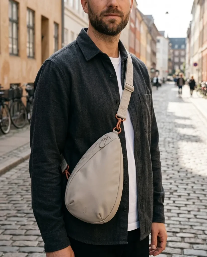 Quilted Strap, i brug med en Drop slingtaske