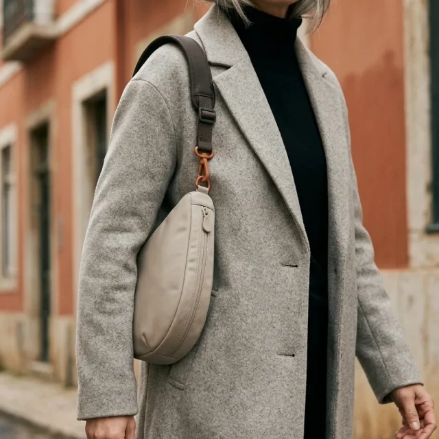 Shoulder Strap · Padded, in use with a Drop sling bag